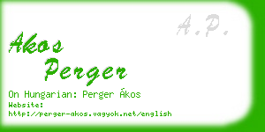 akos perger business card